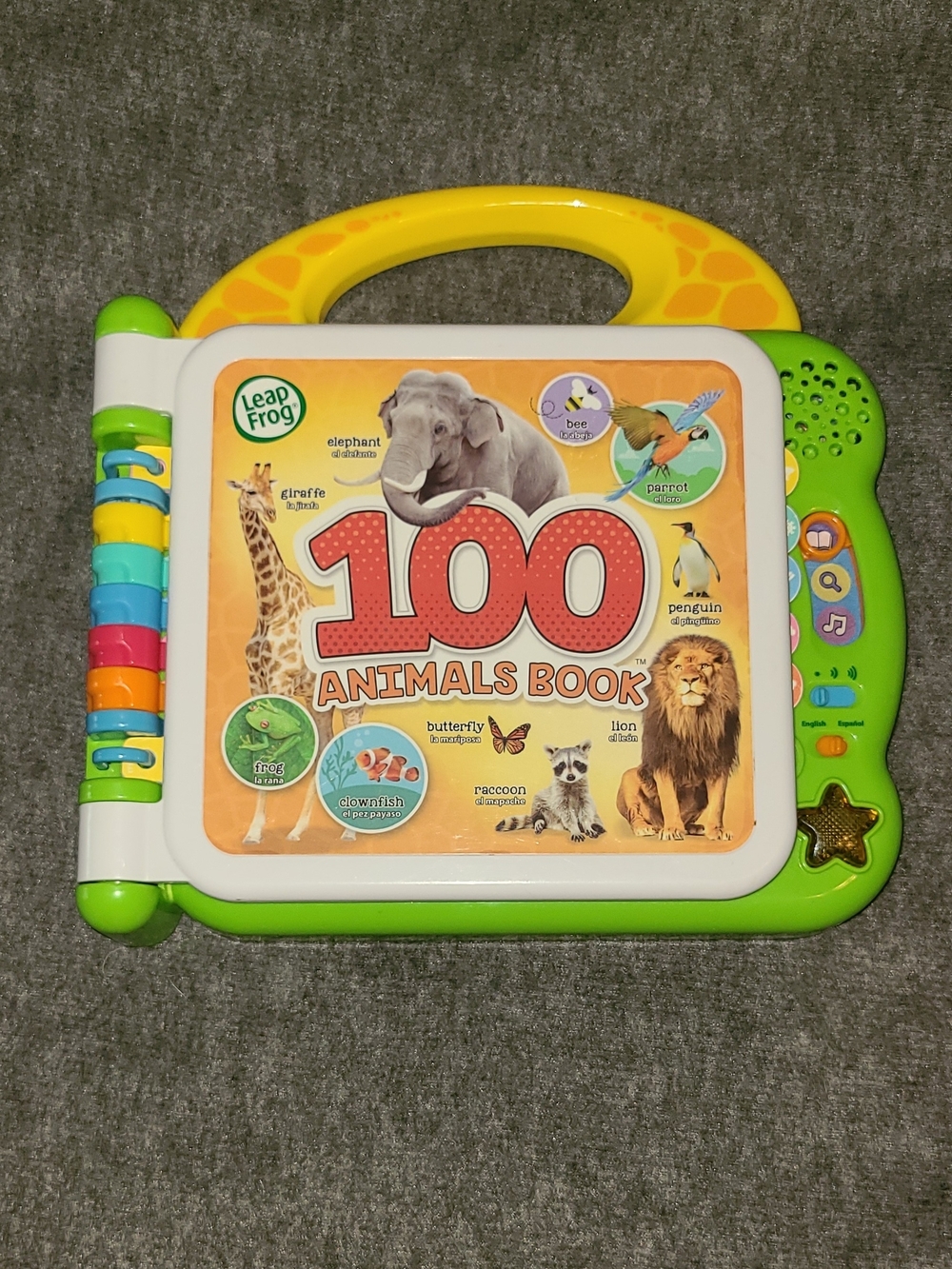 Leap Frog 100 Animals Book Electronic Toy English or Spanish 2020